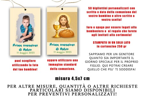 Prima comunione biglietti - 50,